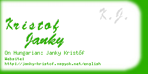 kristof janky business card